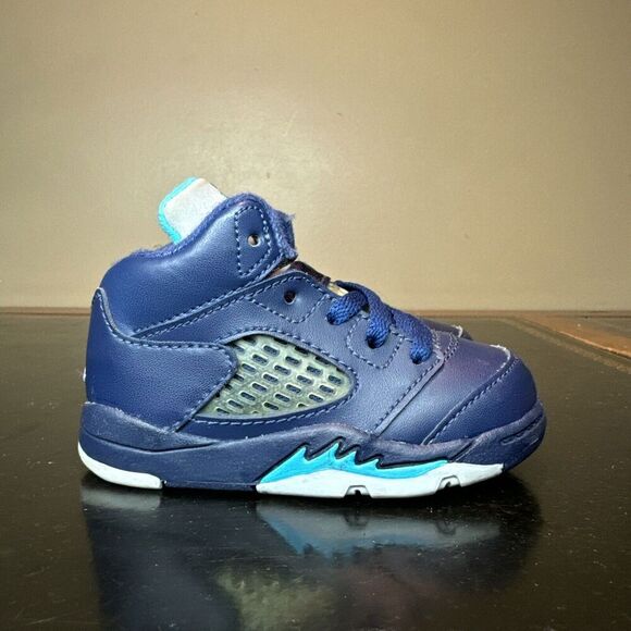 Air Jordan Other - Nike Air Jordan 5 Retro Pre Grape 440890-405 Midnight Navy Blue Toddler Size 5C